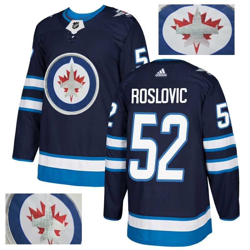 Jets 52 Jack Roslovic Navy With Special Glittery Logo Adidas Jersey,We sell and wholesale Jets 52 Jack Roslovic Navy With Special Glittery Logo Adidas Jersey on line form chian!
